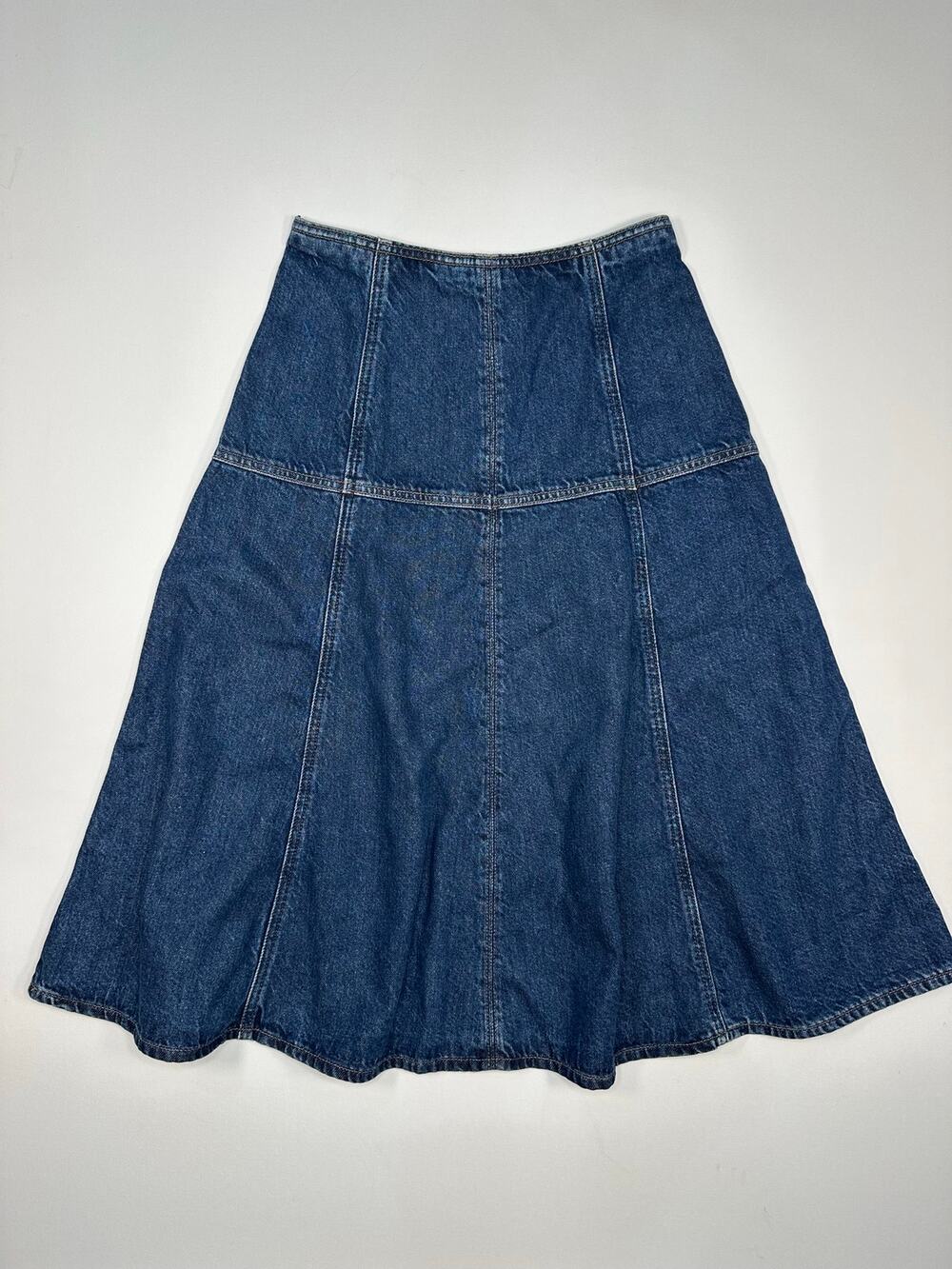 Madewell Denim A-Line Flare Midi Skirt Size 24 NWT